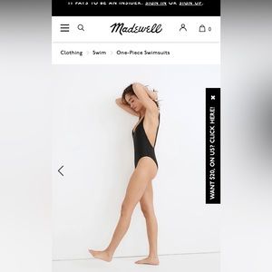 NWT madewell second wave maillot one-piece swimsuit